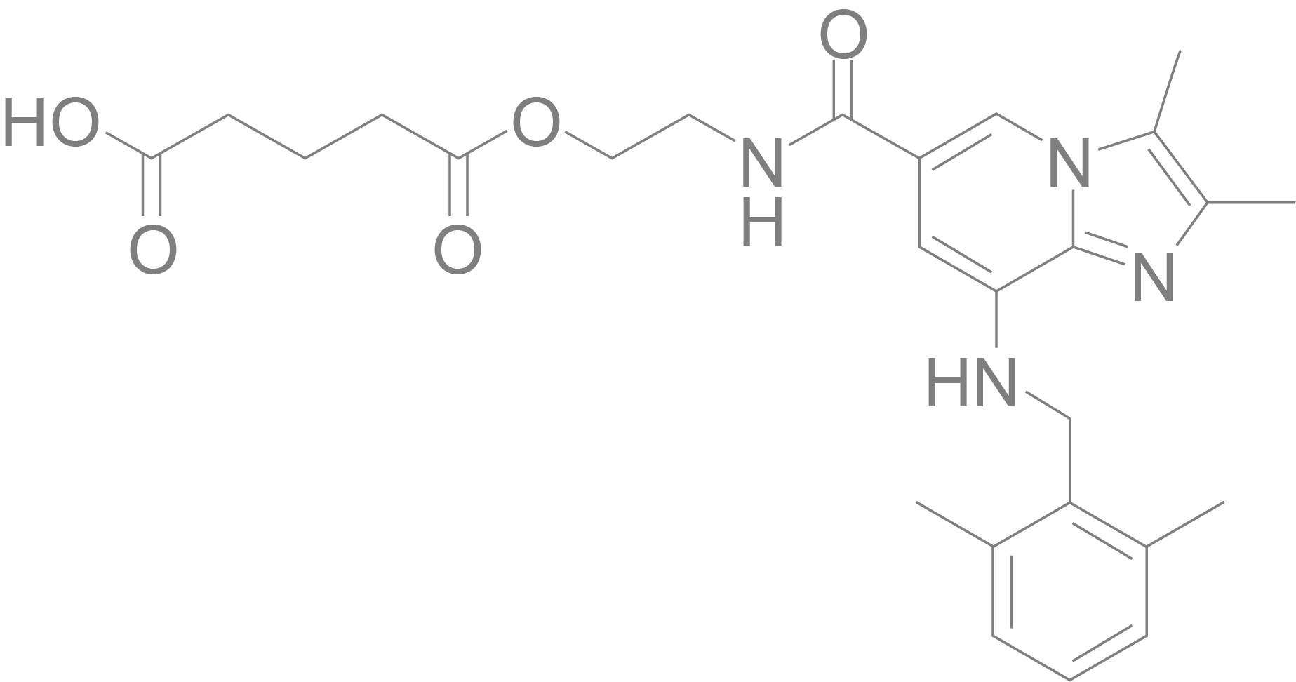 cinclus pharma illustration of linazapran molecule grey