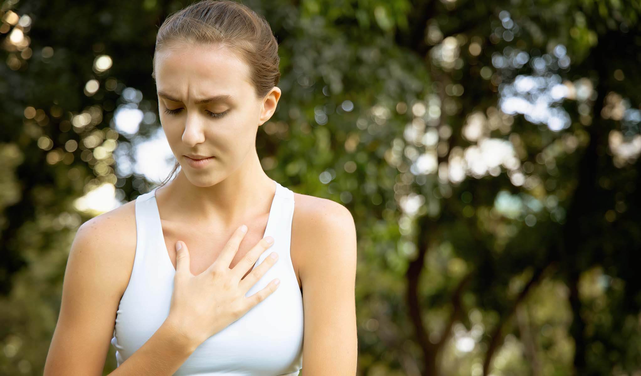 cinclus pharma woman with gerd outside