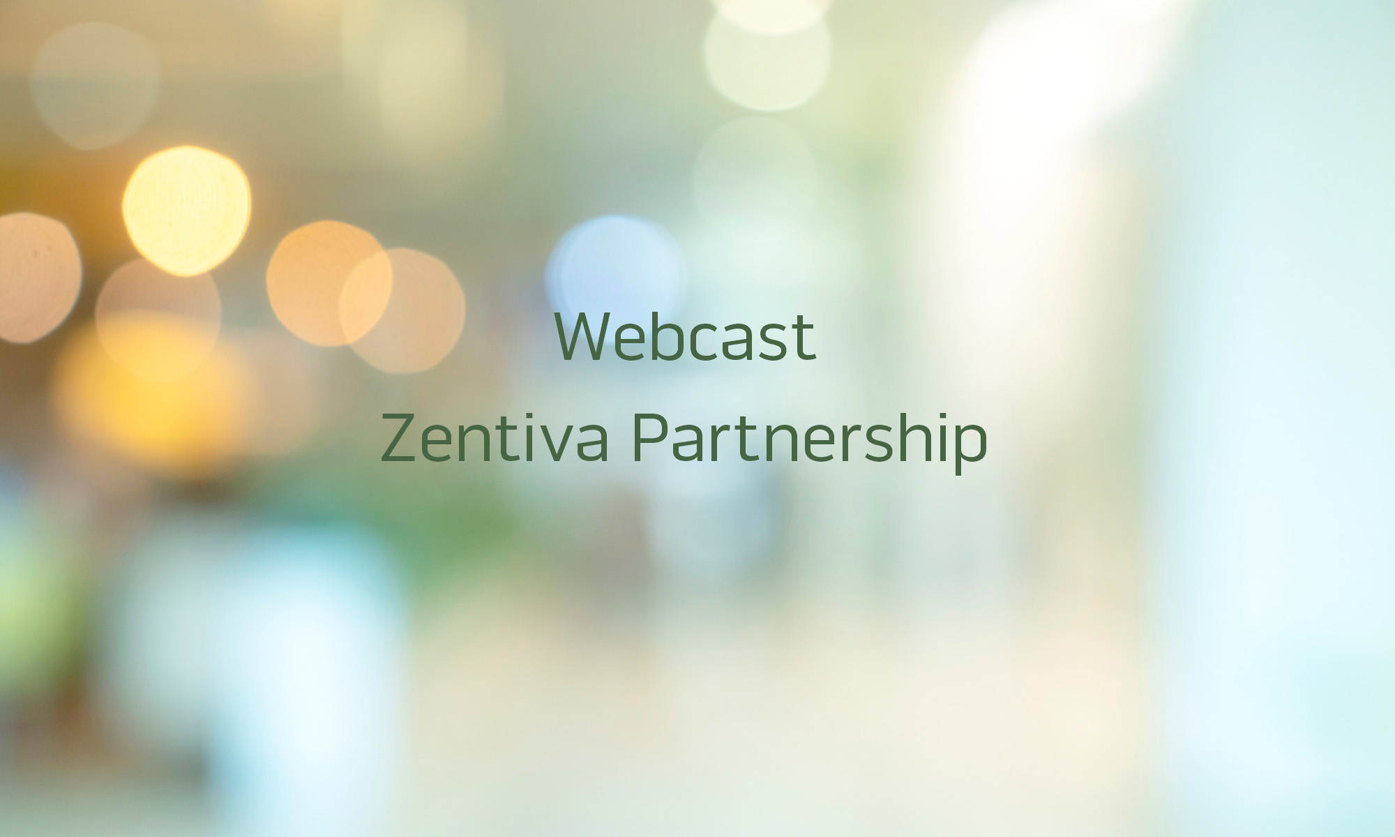 Cinclus WEBB Webcast Zentiva